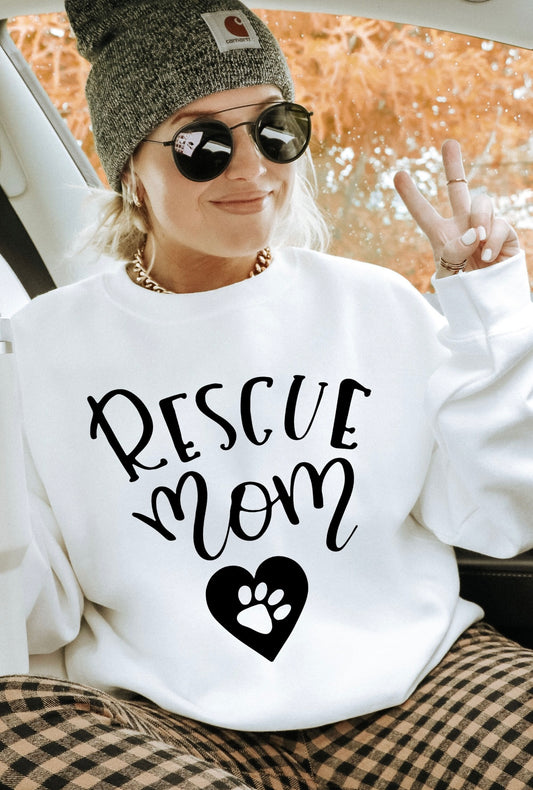 Rescue Mom Unisex Crew Sweatshirt