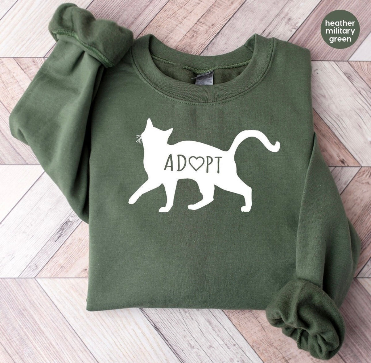 Rescue/Adopt Cat Unisex Crew Sweatshirt