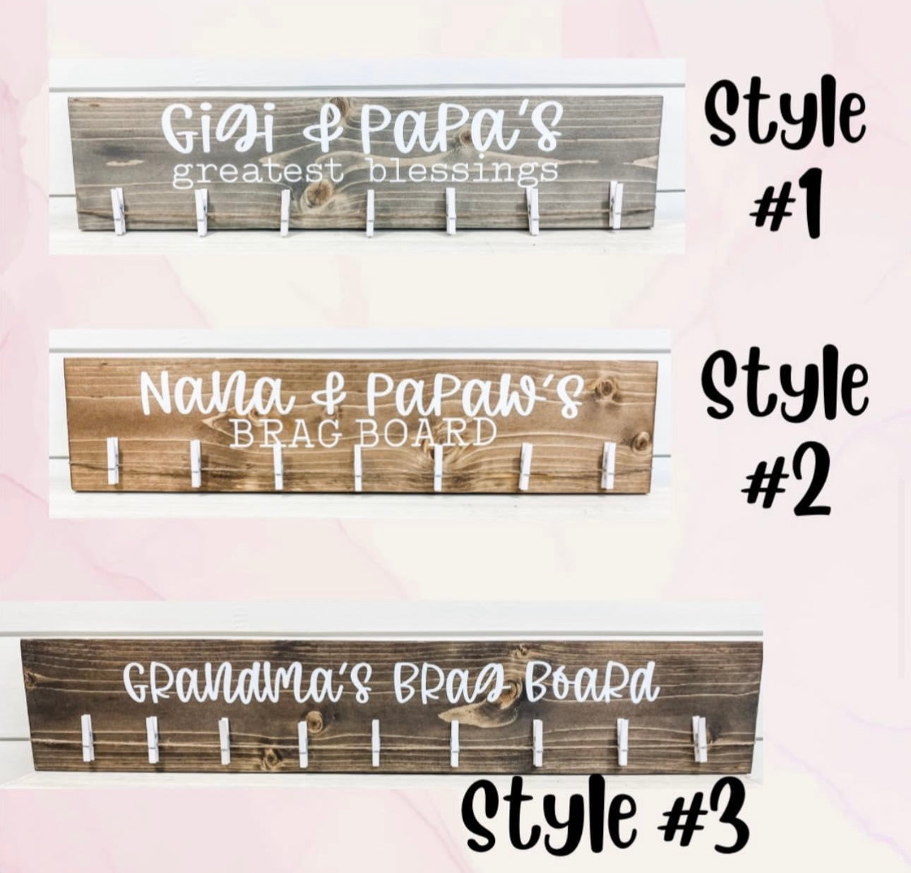 Custom Sign: *NEW* Farmhouse—Grandparent Brag boards —choose from three designs