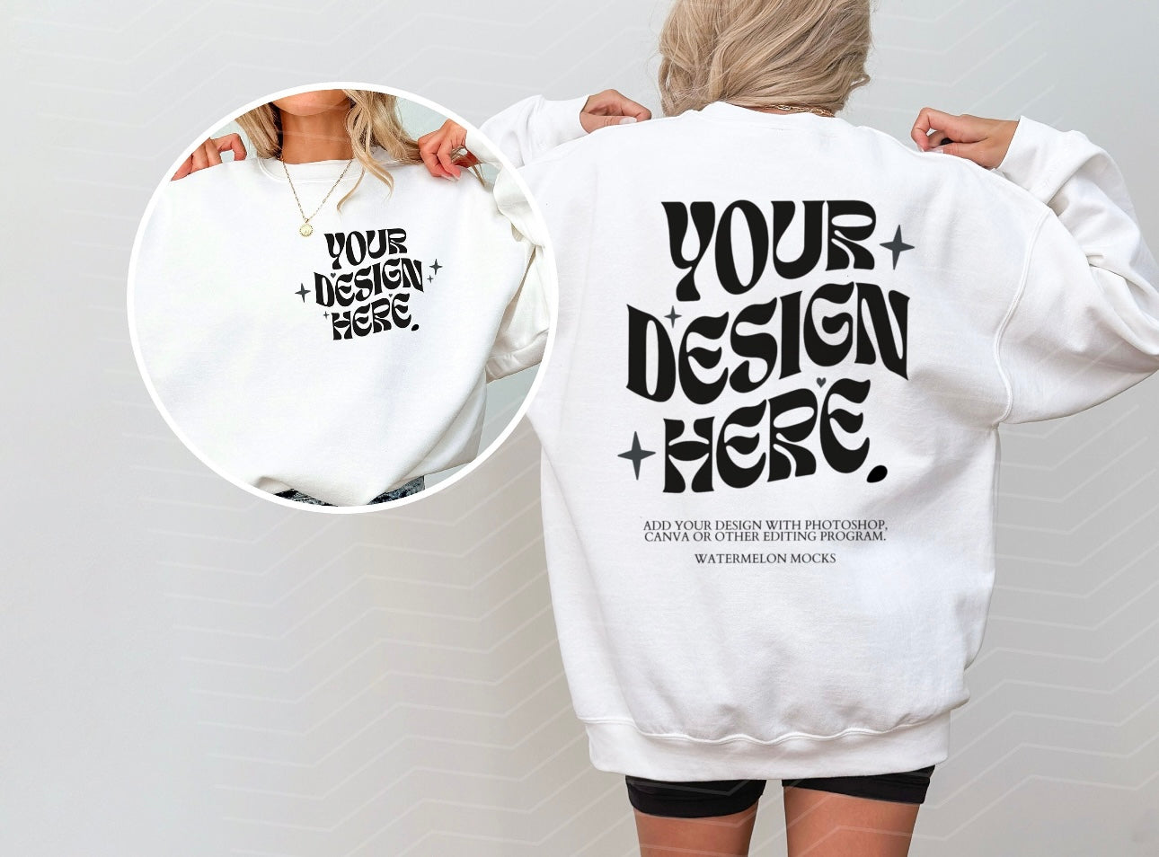 Custom Crewneck Sweatshirt with front & back design