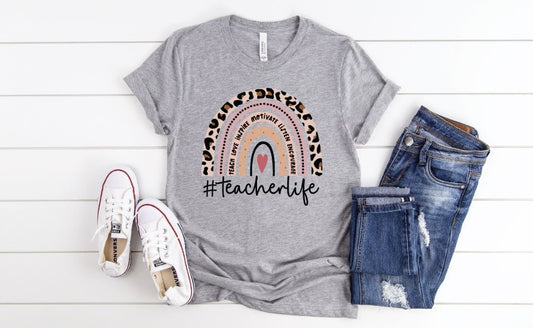 Teacher tshirt: Teacher Life 🌈