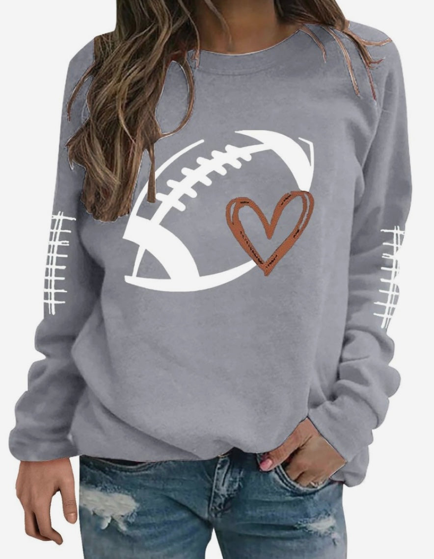 Crew Sweatshirt: Football Love