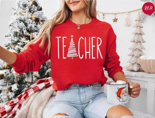 Crew Sweatshirt: Teacher (tree)