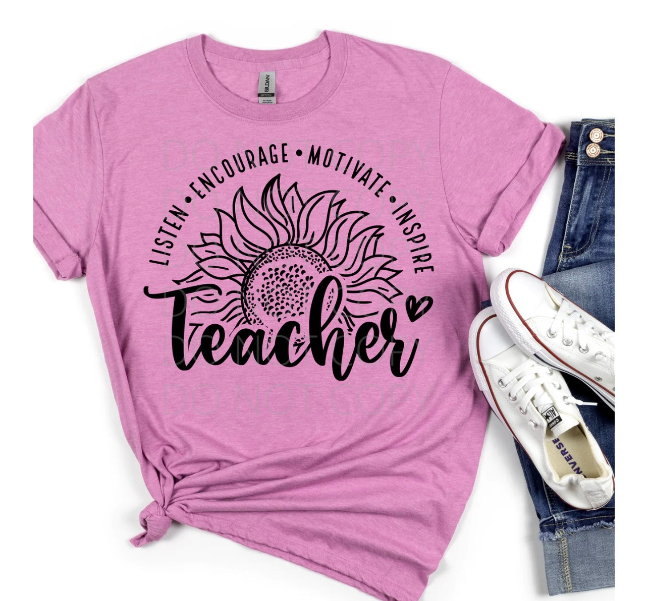 Teacher T-Shirt: Teacher Sunflower T-Shirt