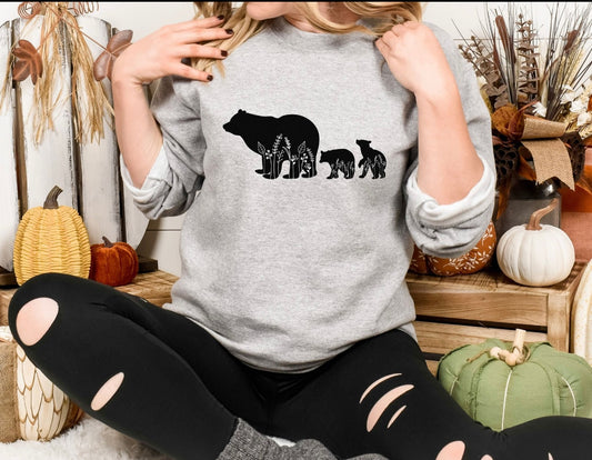 Momma Bear & Cubs Sweatshirt ~ Customizable