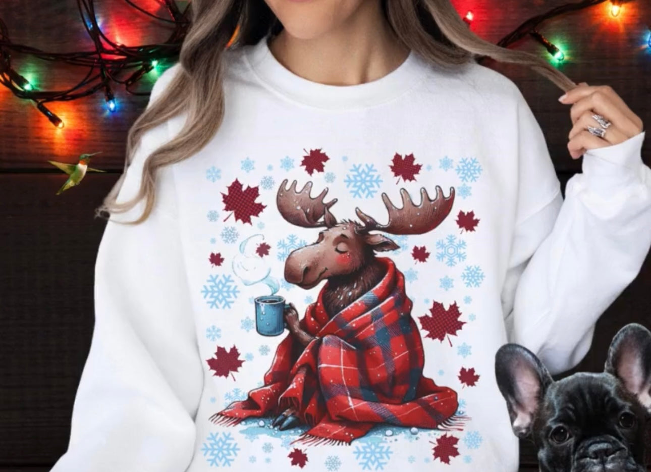 Moose Crew Sweatshirt: All cuddled up!