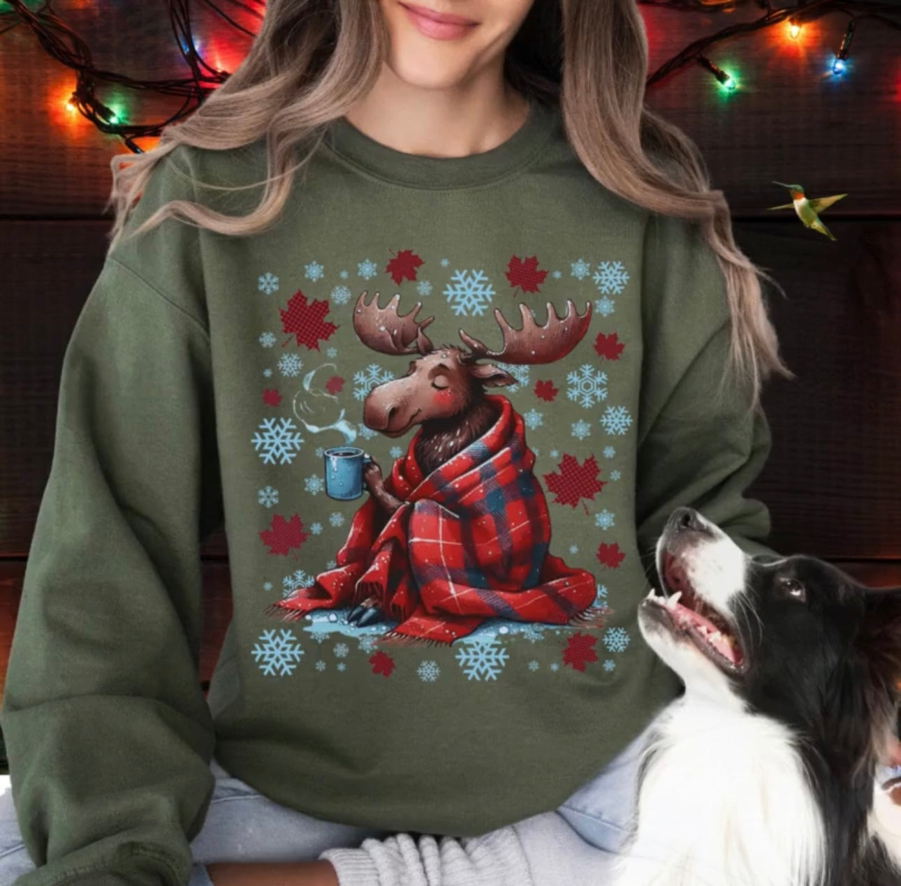 Moose Crew Sweatshirt: All cuddled up!