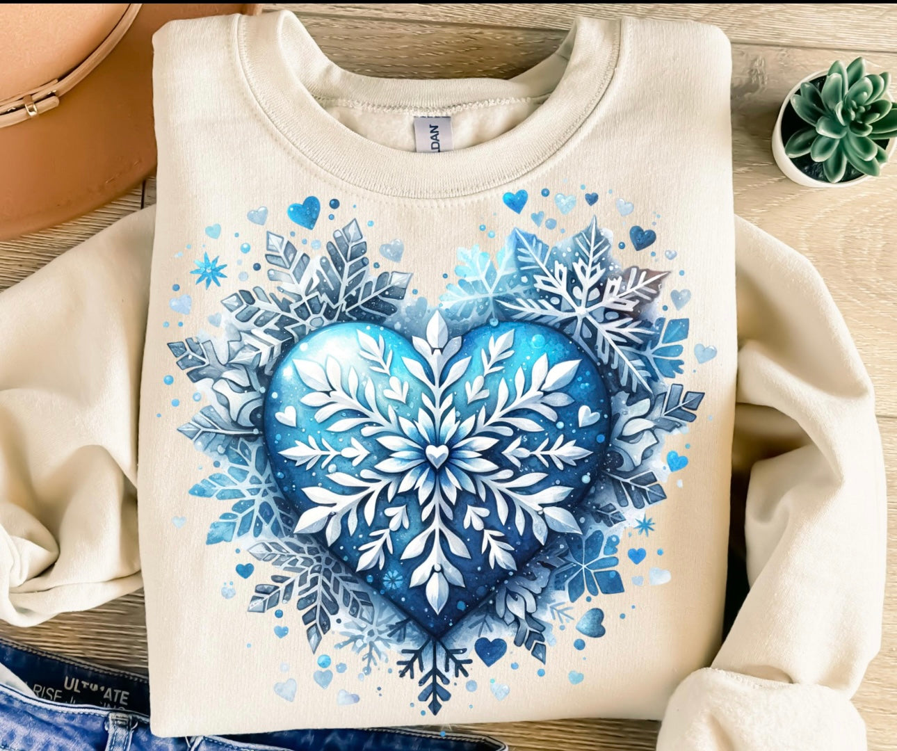 Heart~Snowflake Sweatshirt