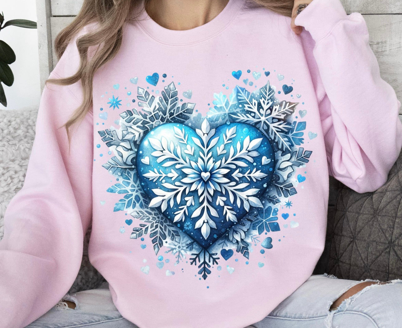 Heart~Snowflake Sweatshirt