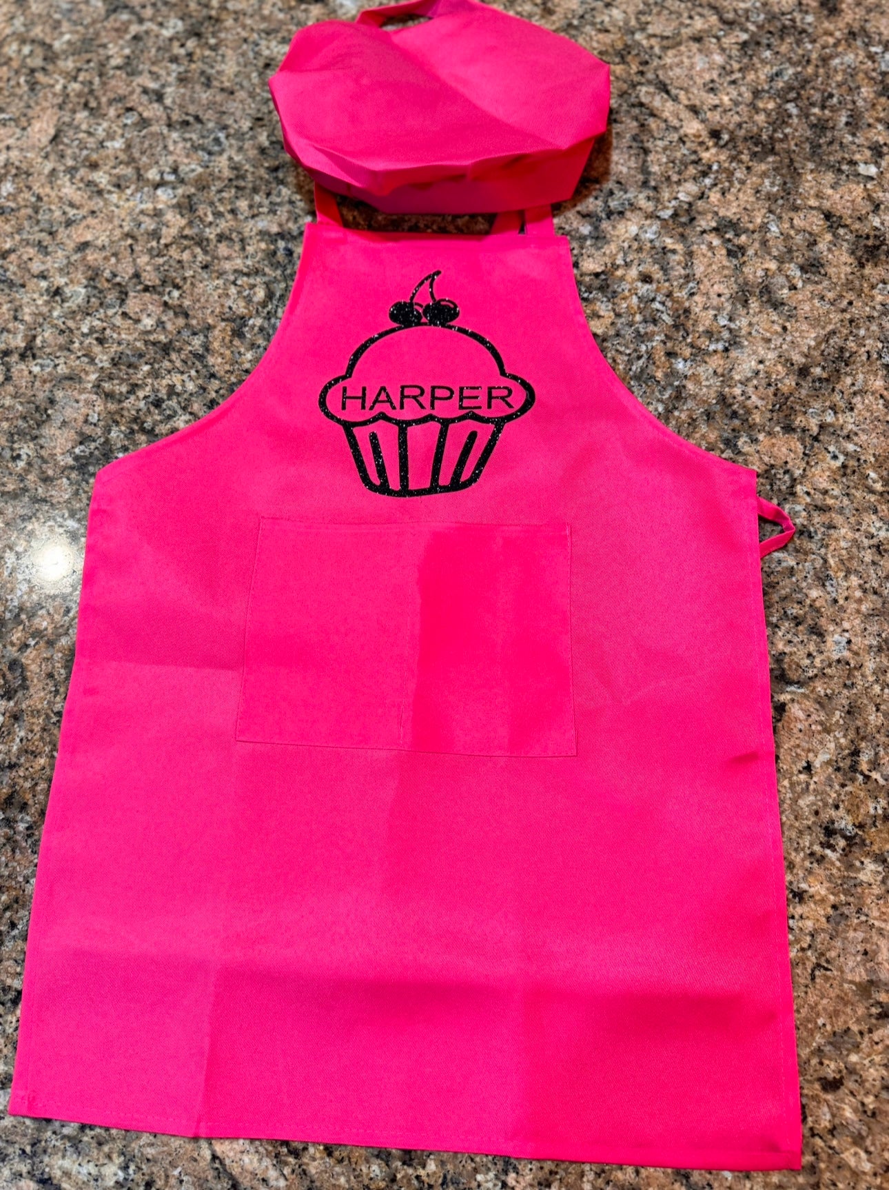 Custom Youth apron with chef hat