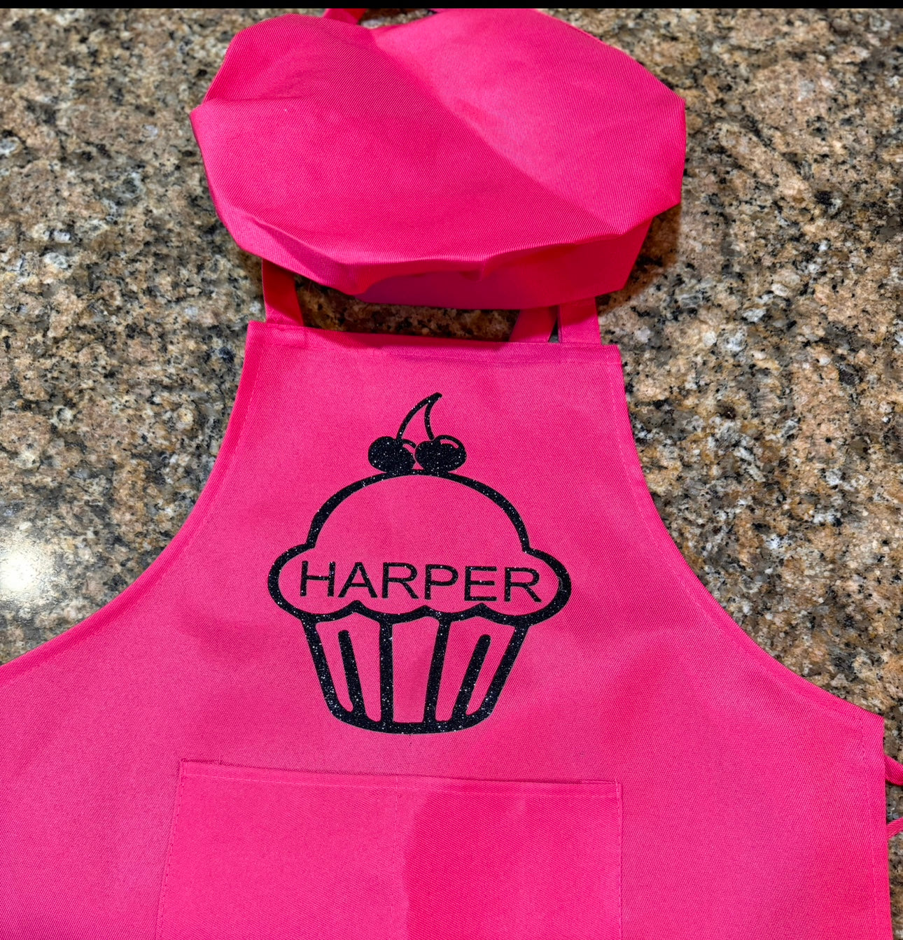 Custom Youth apron with chef hat