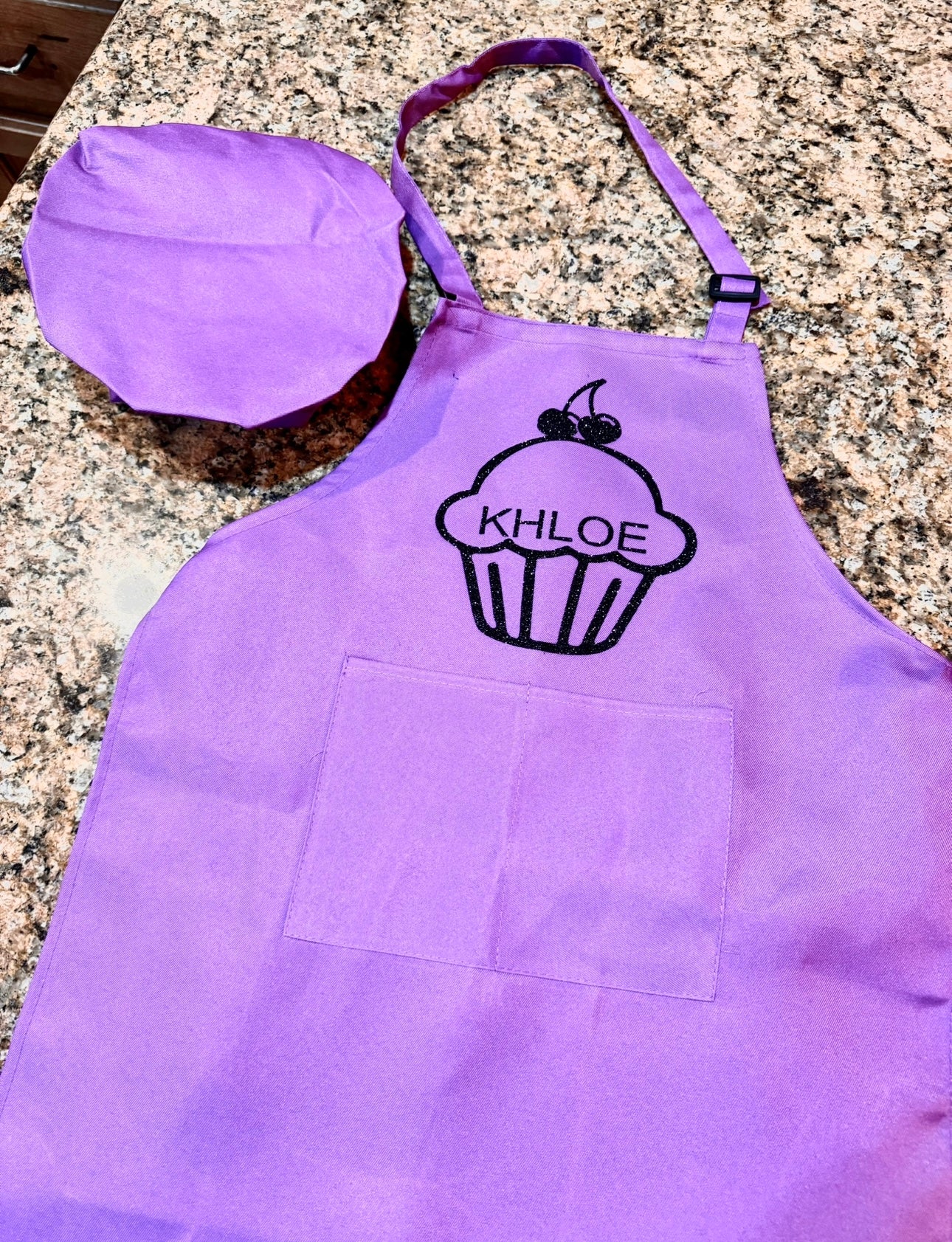 Custom Youth apron with chef hat