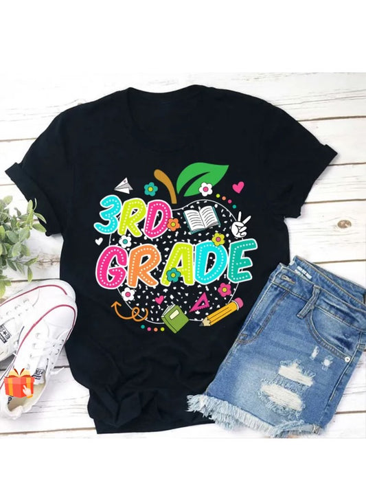 Teacher Tshirt: 3rd Grade apple