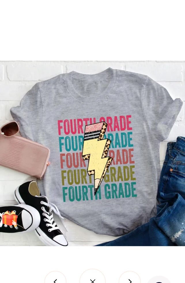 Teacher tshirt: 4th grade